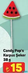 CANDY POP'S KARPUZ SERT ŞEKER 38 G fiyat ve kampanya bilgisi